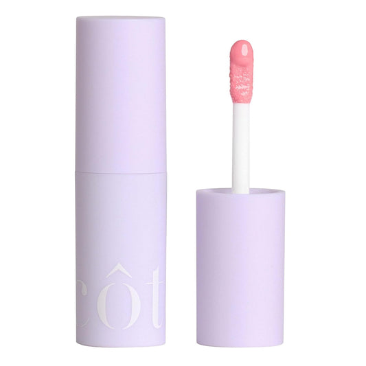 Côte Beauty's Peptide Lip Shine in Lyla, Ultra Hydrating & Long-Lasting Coral Plumping Lip Gloss for Women with Hyaluronic Acid, Shea Butter & Jojoba Oil, Vegan & Cruelty-Free, 0.12 Fl Oz | alldaygood beauty