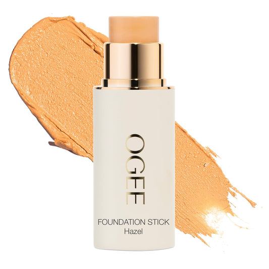 Ogee Sculpted Complexion Foundation Stick (Hazel 2.00N - Light, Golden Undertones) Full Coverage Foundation Makeup - Instantly Balance & Even Complexion - 70% Organic Ingredients | alldaygood beauty