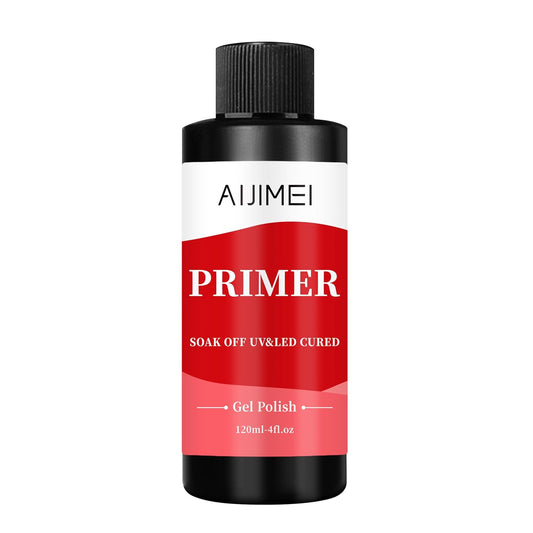 AIJIMEI 120ml Rapid-Dry Nail Primer, Nail Primer for Stronger Nails Enhances Adhesion & Shine Primer for Nail, Sensitive Skin Nail Care Compatible with All Polishes Nail Art 4fl.oz | alldaygood beauty