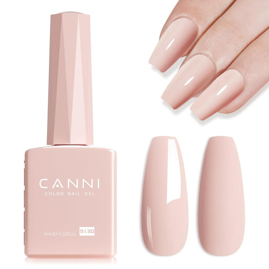 CANNI Pink Gel Nail Polish – Light Nude Oyster Pink, High Gloss Soak-Off UV/LED Gel for French Manicure, DIY Home & Salon Use, 0.32 fl oz | alldaygood beauty
