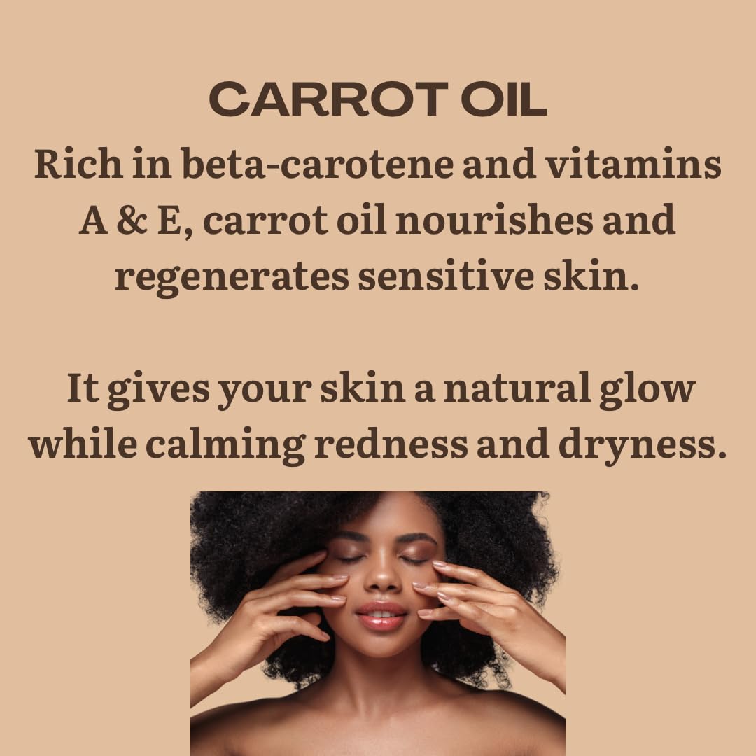 Hydrating Face Cream with Carrot Oil & Collagen – Anti-Aging Face Moisturizer for Glowing Skin – Deep Hydration & Wrinkle Reduction – Lightweight Daily Day & Night Cream