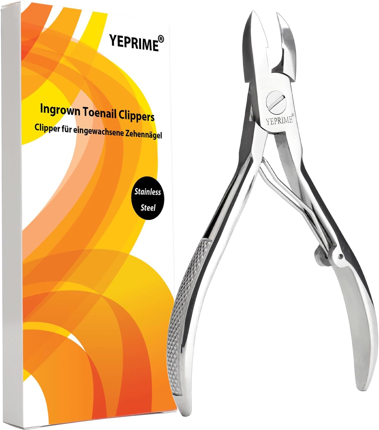 Podiatrist Toenail Clippers, Super Sharp and Wear-resistant Toe Nail Cutters for Thick and Ingrown Nails, Hand Forged Stainless Steel Pedicure Clippers for Men Women Seniors, Convex Blades
