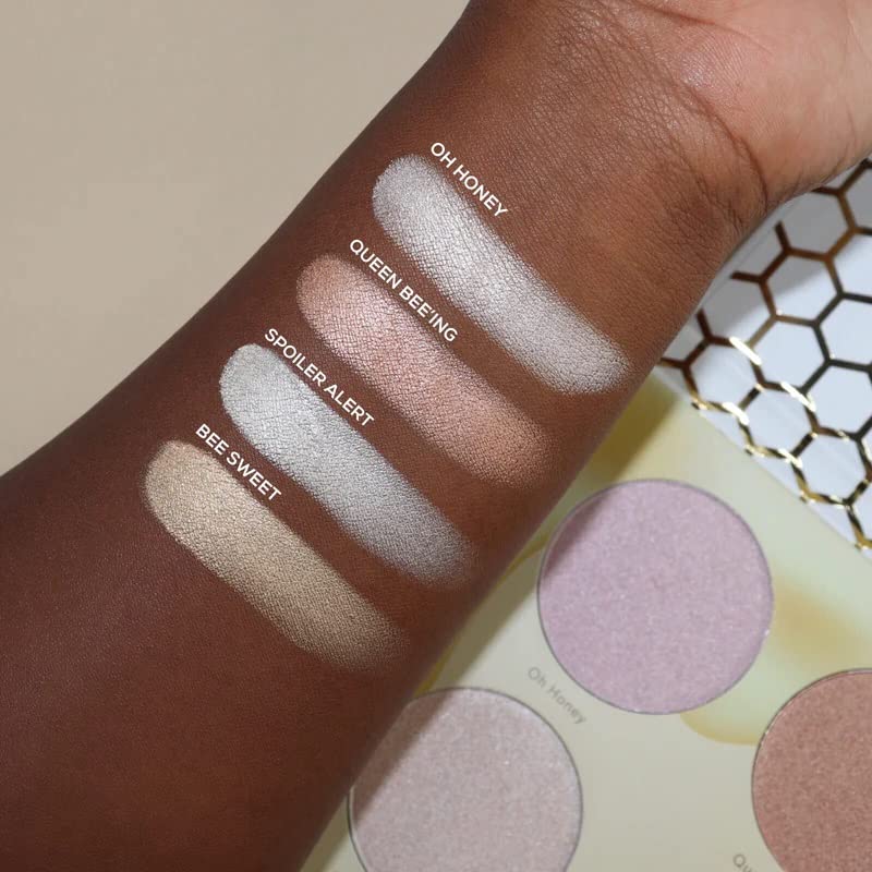 Beauty Bakerie Milk & Honey Highlighter Makeup Palette, Shimmer Highlighter for a Natural Glow, 4 Shades