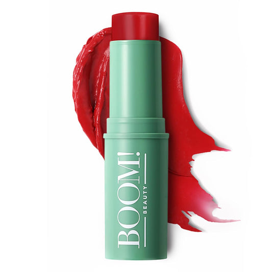 BOOM! by Cindy Joseph Boom Stick Parisian Red: 3-in-1 Cream Blush Stick for Eyes, Lips & Cheek, Long-Wearing Blendable & Building Color Vegan Lipstick Pen for All Skin | alldaygood beauty