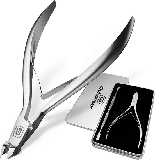 Cuticle Trimmer 3/4 Jaw Extremely Sharp Cuticle Nippers Scissors Stainless Steel Clippers Cutter Remover Pedicure Manicure Nail Tool, cuticle pusher, nail cuticle trimmer professional cuticle cutter | alldaygood beauty
