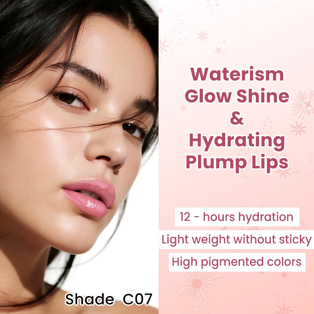 CATKIN Glossy Lip Balm Ultra Hydating Glow Lip Tinted Jelly Plumping Melting Balm Shea Butter Repair Soothing For Dry Lips 0.12 oz C07 AZALEA