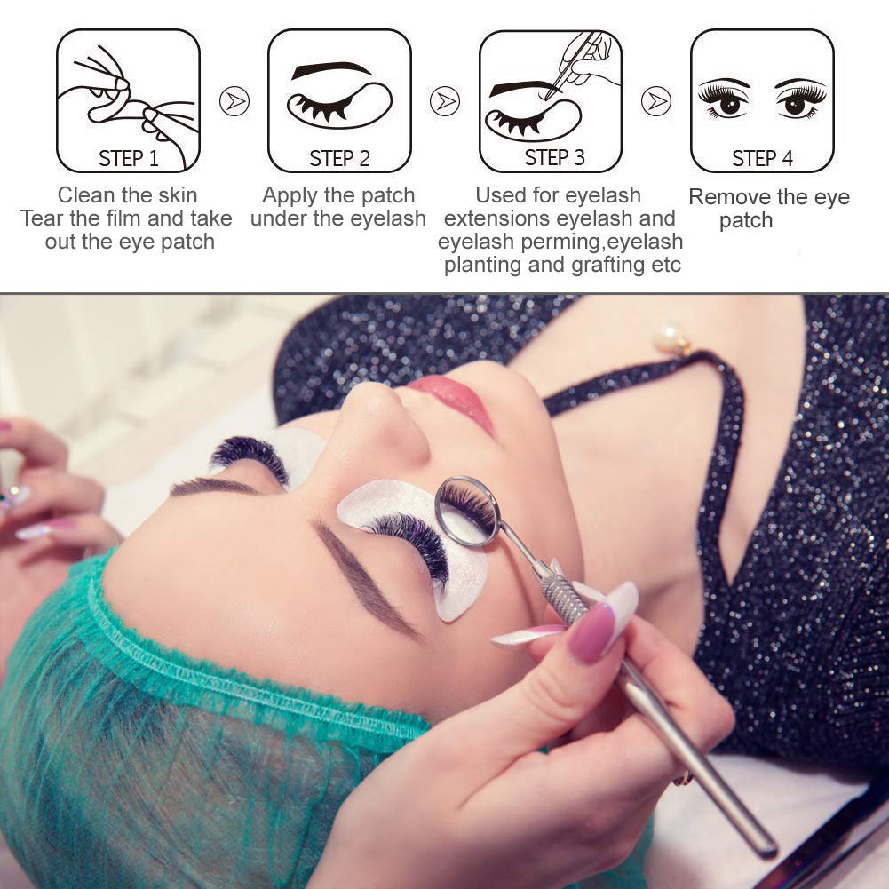 110 Pairs Eyelash Extension Gel Patches, Professional Lint Free Under Eye Pads Hydrogel Eye Mask for Beauty Salon False Lash Extensions Grafting