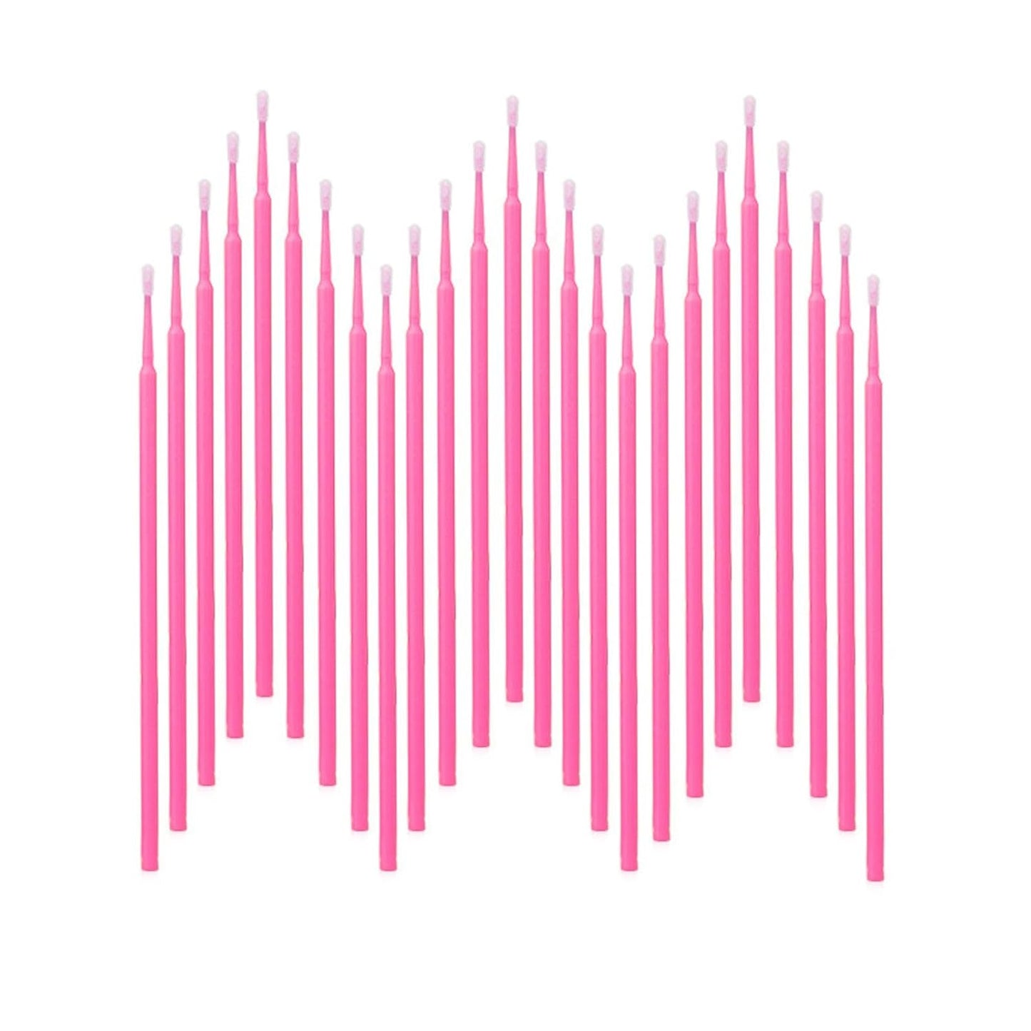 1200PCS Microswabs for Eyelash Extensions，Micro Applicators Brush for Cleaning and Applying Make-up Pink (Head Diameter: 2.0mm)