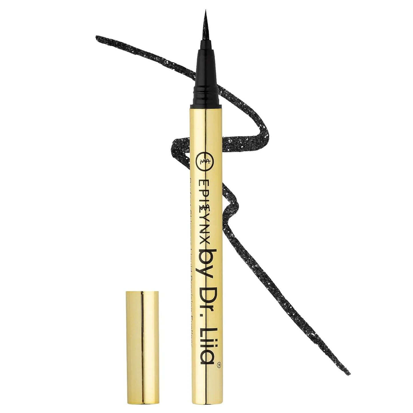 Waterproof Eyeliner - Smudge-Proof Liquid Eyeliner Pen with Precision Tip for Smooth, Long-Lasting Application - Vegan, Hypoallergenic & Gluten-Free Eye Liner - 2mL Shimmer Black