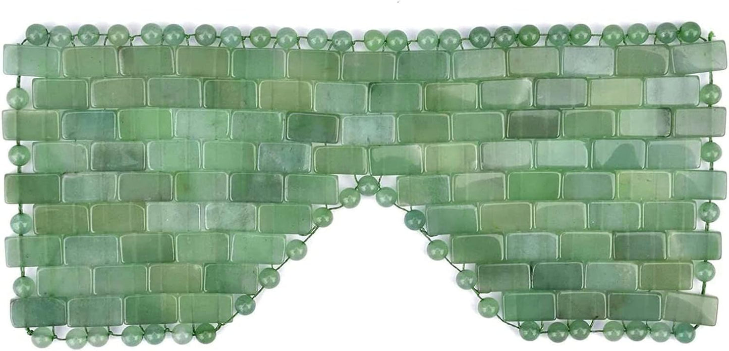 Jade Eye Mask Reusable Jade Mask 100% All Natural Adventurine Jade Eliminate Wrinkles, Puffiness, & Migraine Relief Mask