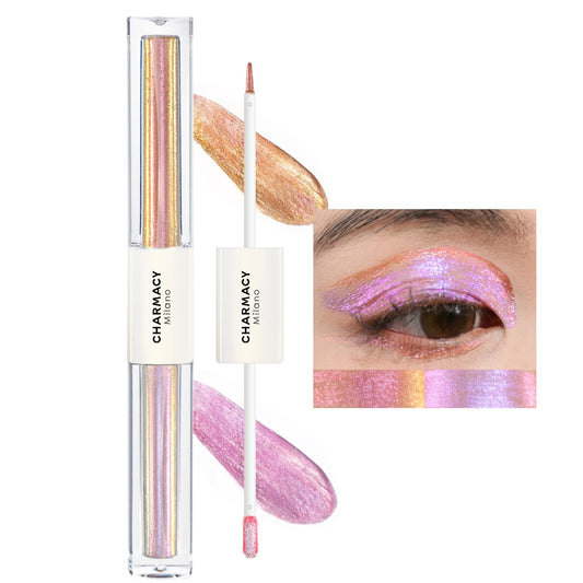 CHARMACY 2 in 1 Starlit Duochrome Liquid Eyeshadow, Glitter Sparkle Colorful Liquid Eyeliner, Quick Drying, High Pigmented, Long lasting Holographic Glitter Multichrome Eye Makeup #04 | alldaygood beauty