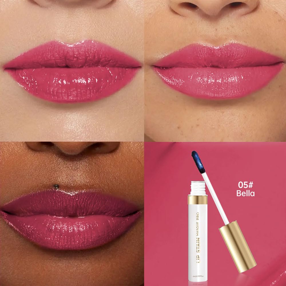 Lip Stain - Wipe-Off & Peel Off Lip Color | Waterproof, Long Lasting, Transfer-Resistant, Smudge-Proof Lip Tint | Easy Wipe Finish, High Pigment | All-Day Vibrant Kiss-Proof Lip Stain,Soft Rosy Brown