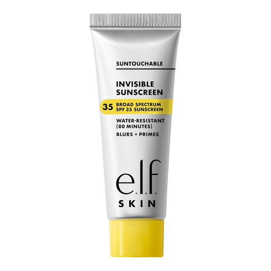 e.l.f. SKIN Suntouchable Invisible SPF 35 Mini, Lightweight, Gel-based Sunscreen For A Smooth Complexion, Doubles As A Makeup Primer, Vegan & Cruelty-Free | alldaygood beauty