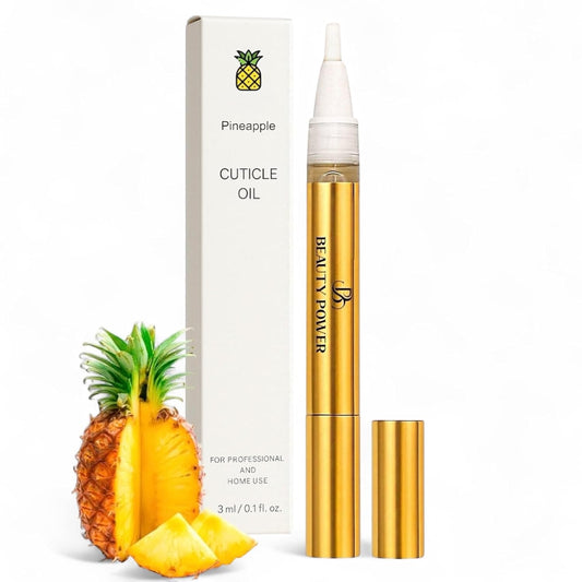 Nail Oil Cuticle Pen - Pineapple - Nail Strengthener & Growth Serum with Vitamin A, D, E, B5, Grapeseed & Natural Oils - Repair for Brittle, Peeling, Thin Nails - Twist Brush Pen | alldaygood beauty