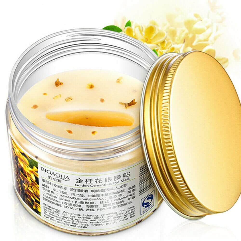 BIOAQUA Golden Osmanthus Eye Mask Gold Eye Treatment Masks Under Eye Patches Dark Circles Treatment Eye Bags Patches Puffy Eyes Anti-Wrinkle Undereye Gel Pads 80Pcs