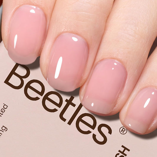 Beetles Nude Pink Gel Nail Polish, 15ml Neutral Sheer Pink Jelly Gel Polish Translucent Effect Nail Concealer Spring Summer Color Soak off UV French Nail Art Design DIY Manicure Gift for Women | alldaygood beauty