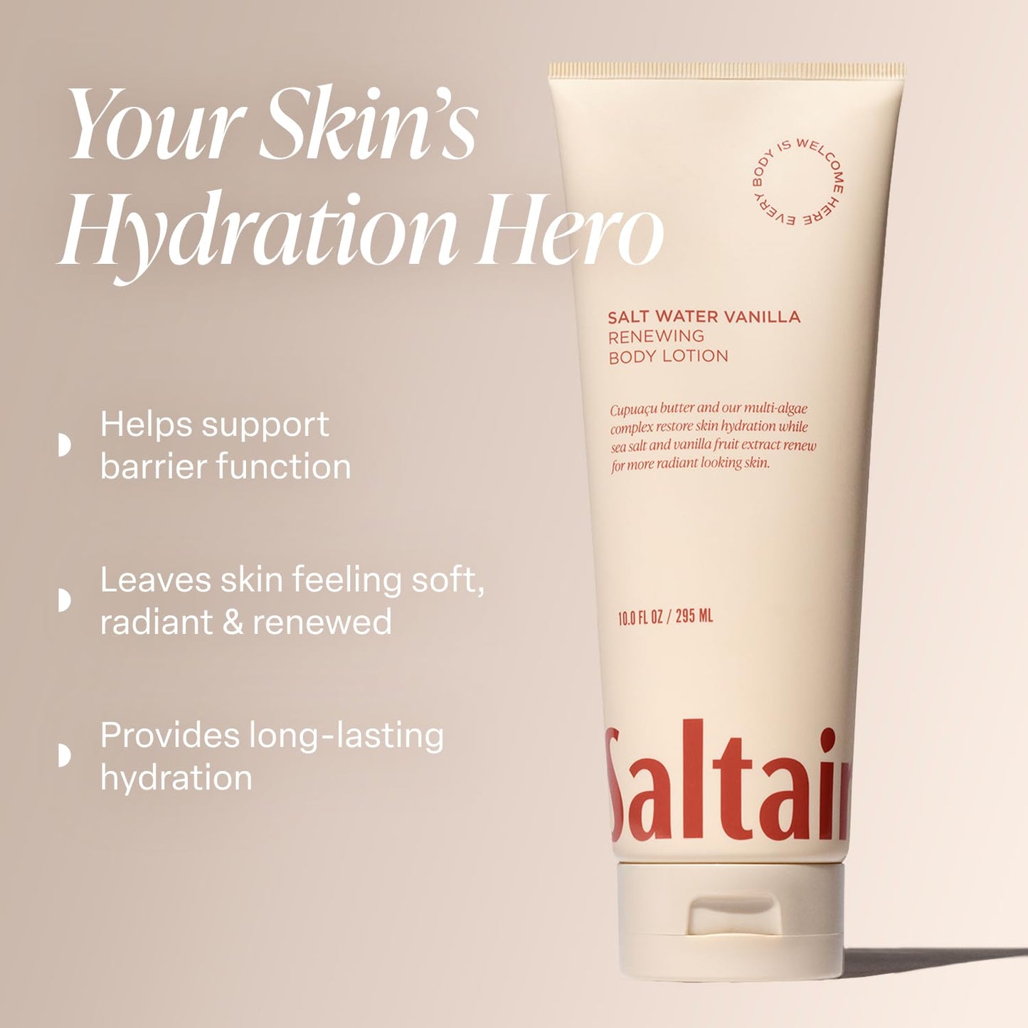 Saltair Body Lotion - 2 Pack Moisturizing Lotion For Dry Skin. Salt Water Vanilla Scented Hydrating Body Cream with Nourishing Moisturizer Formula. Skin Care for Women and Men. 2x 10oz Tubes