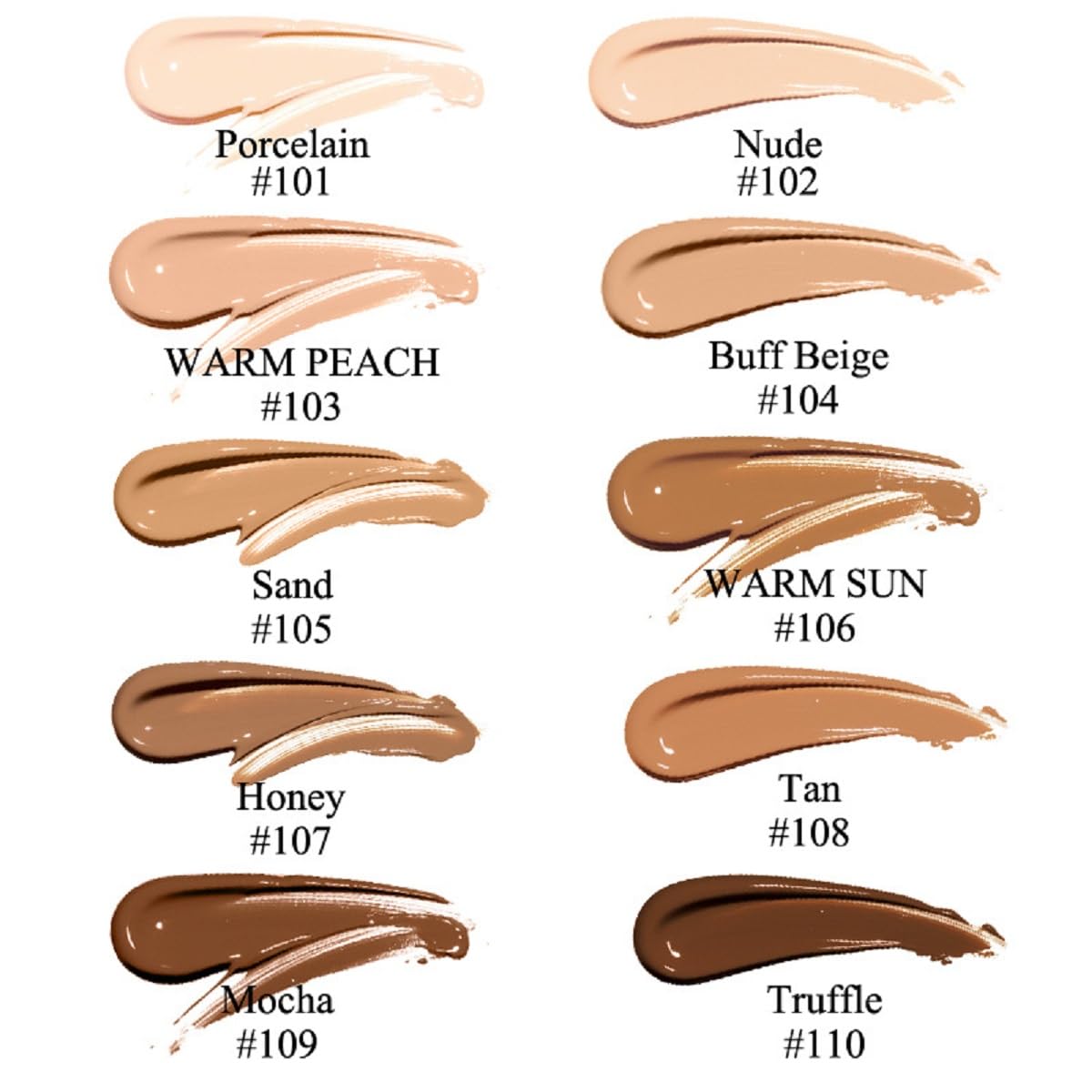 2Pack PHOERA Foundation,Full Coverage Foundation, Concealer Foundation Full Coverage Flawless New 30ml PHOERA 24HR Matte Oil Control Concealer(108 - Tan)