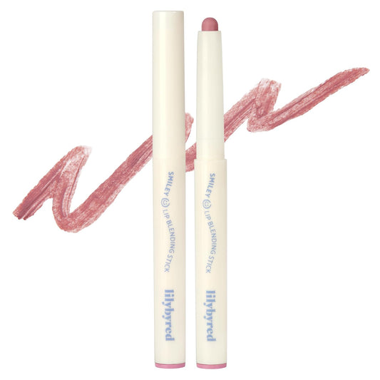 lilybyred Smiley Lip Blending Stick | Korean 3-in-1 Multi-Use Lip Liner, Smooth Creamy Texture, Long-Lasting Matte Finish, Soft Blur Effect, Precision Contour Pencil, 0.028 oz. (06 Chuckle with Me)