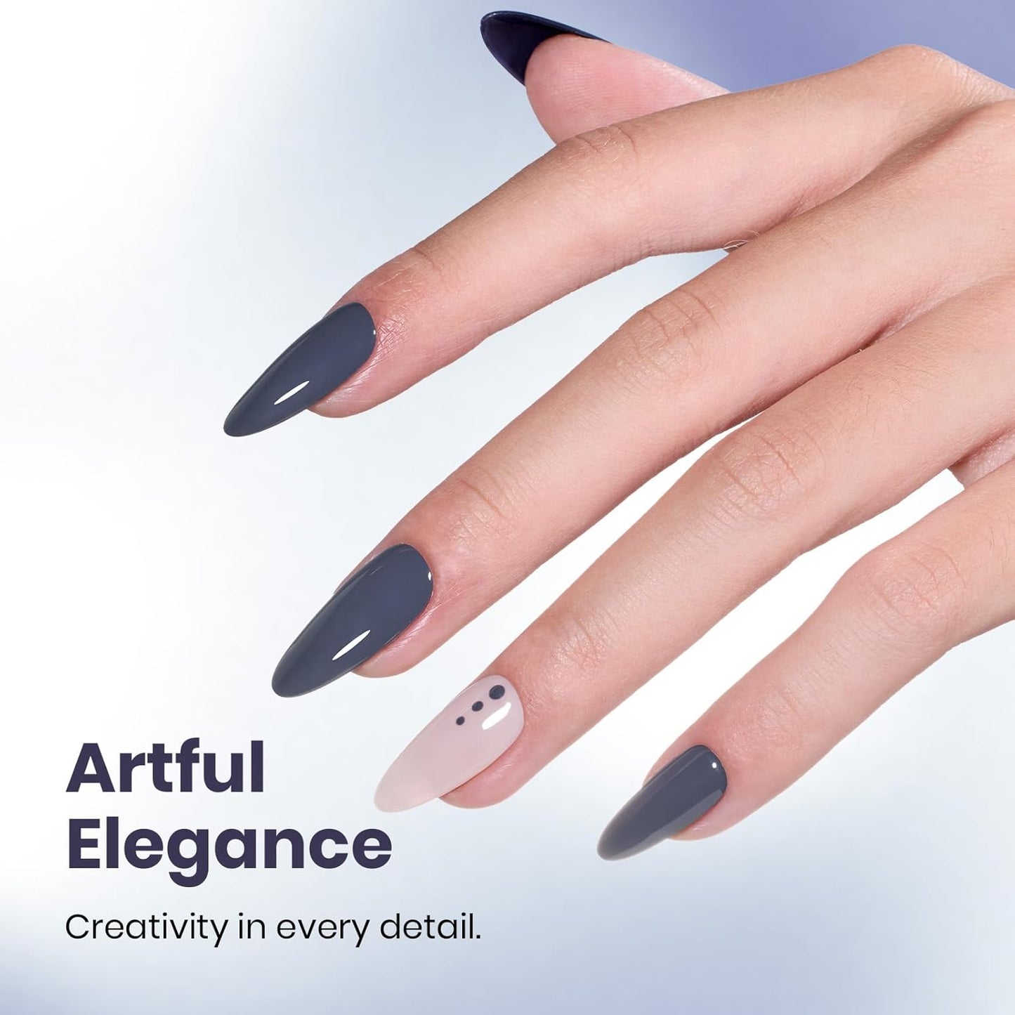 beetles Navy Blue Gel Polish - 15ML Crown Blue Borealis Gel Polish Soak Off Nail Art Manicure Salon DIY Uv Lamp Nail Design Decoration at Home