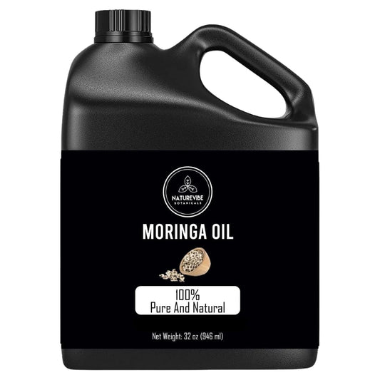 Naturevibe Botanicals Moringa Oil 32 Ounces | 100% Pure and Natural | Great for Skin Care and Hair Care | alldaygood beauty