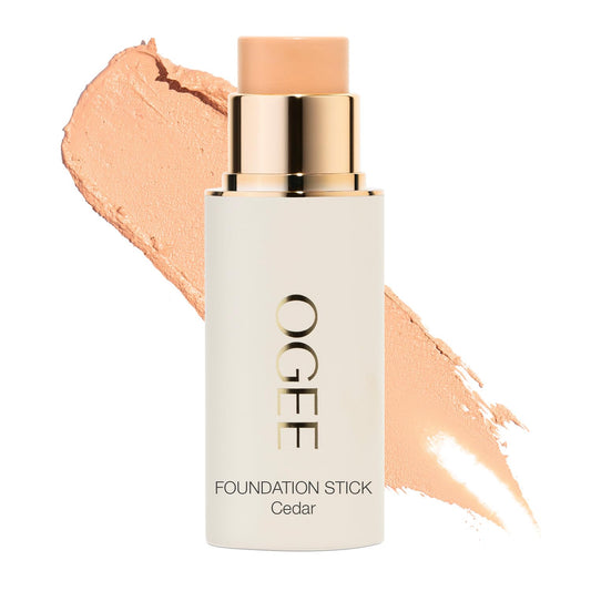 Ogee Sculpted Complexion Foundation Stick (Cedar 1.20C - Fair, Pink-Beige Undertones) Full Coverage Foundation Makeup - Instantly Balance & Even Complexion - 70% Organic Ingredients | alldaygood beauty