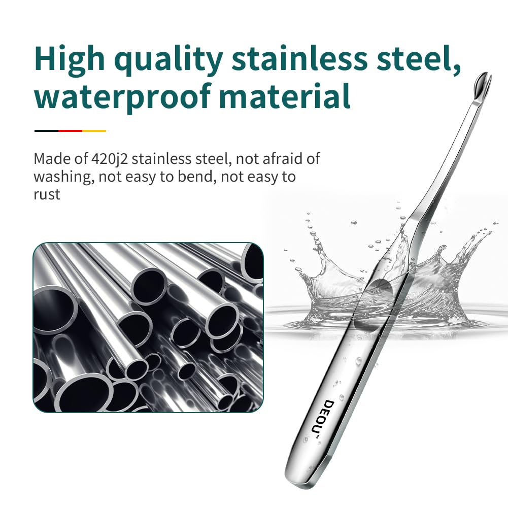 Professional Stainless Steel Cuticle Pusher with Thick Handle - V - shaped Blade for Precise Dead Skin Removal