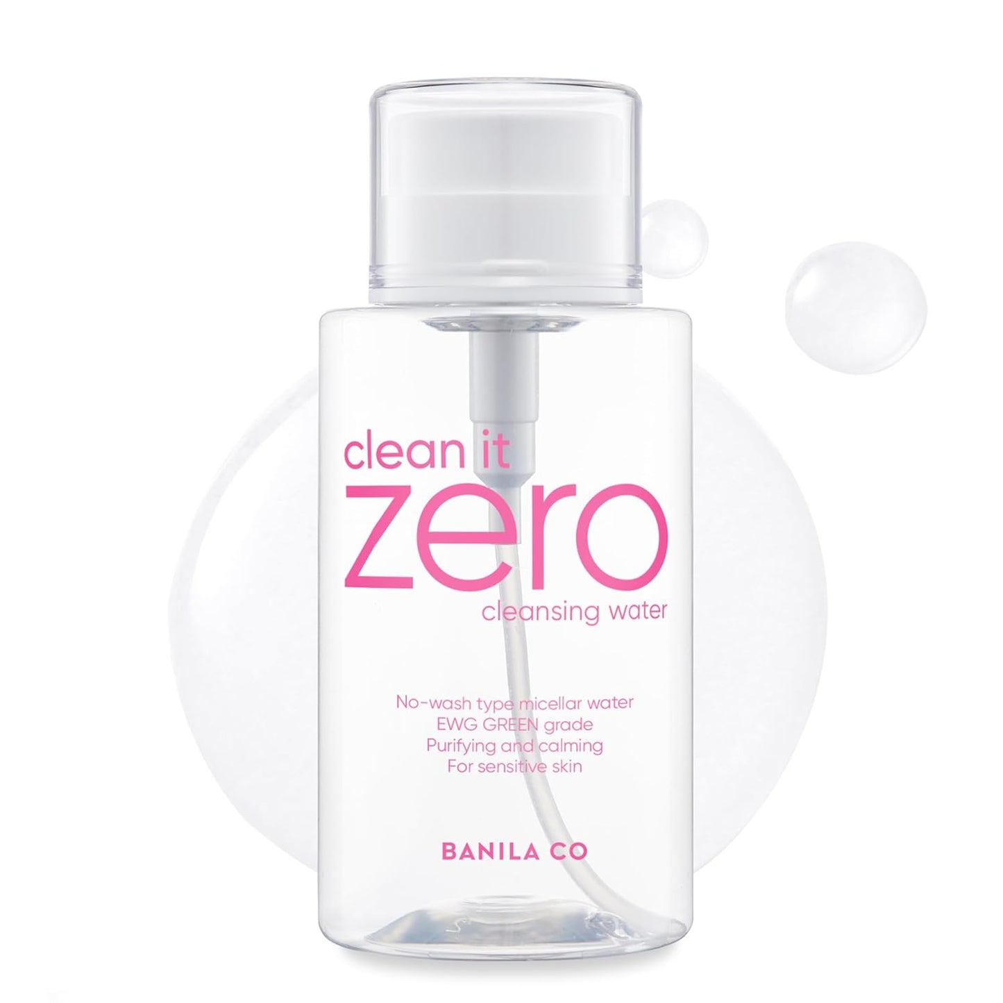 BANILA CO Clean It Zero Pure Cleansing Water | Gentle Cleanser for Sensitive Skin | Micellar Water Makeup Remover No Rinse & Oil Free (310ml / 10.48 fl.oz)