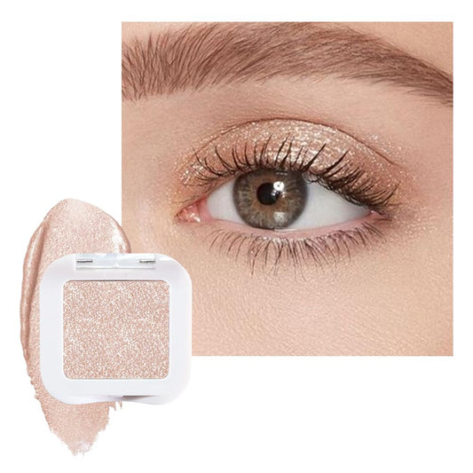 Glitter Singe Eye Shadow Palette Makeup, Pearl White Glitter Monochrome Eyeshadow For Old Women, Mini Pressed Pigmented Waterproof Sombras Para Ojos, Vegan, Talc, Paraben & Cruelty Free, 12 | alldaygood beauty