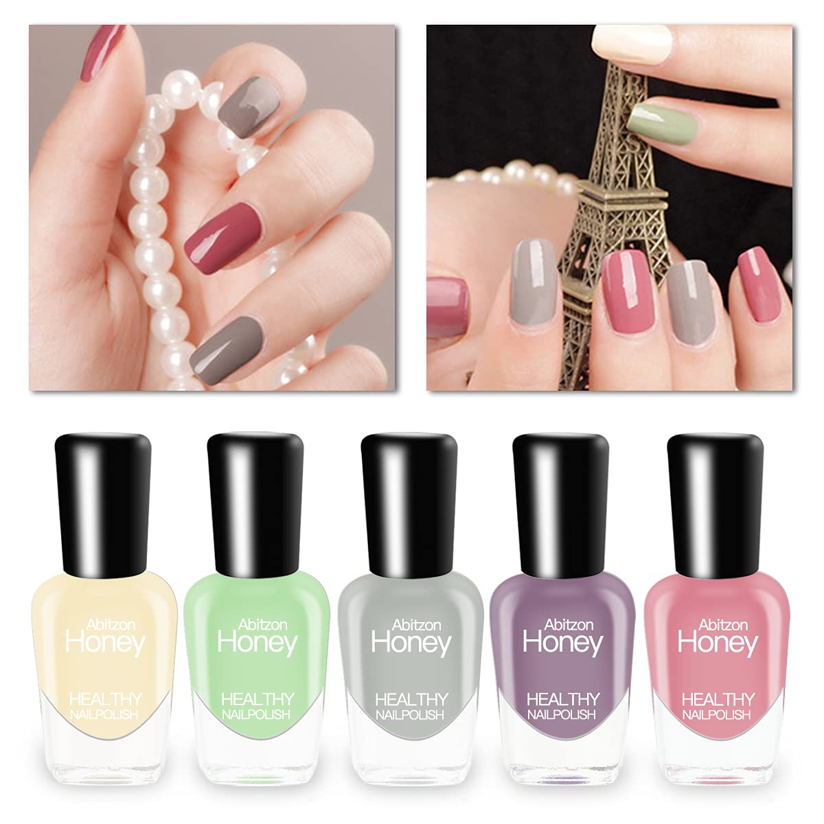 New Nail Polish Set (10 Bottles) Non-Toxic Eco-Friendly Easy Peel Off and Quick Dry Water Based Nail Polish