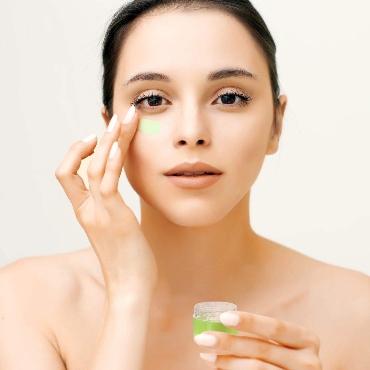 100 Count Refillable Cosmetic Containers with Lids 20 Grams Black Makeup Sample Jars for Beauty Products - Black