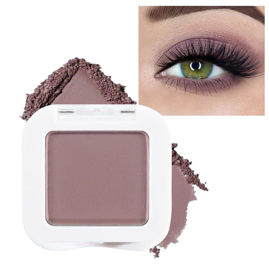 evpct Mauve Taupe Matte Single Eye Shadow Palette Makeup for Older Women, Plum Lavender Purple Natural Cream Eyeshadow Palette for Green Eyes, High Pigment Mini Monochrome Eyeshadow Sombra Para Ojos | alldaygood beauty