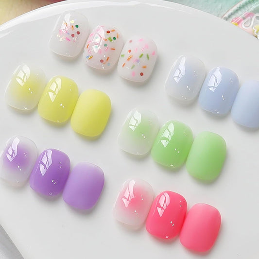 Born Pretty Jelly Pastel Gel Nail Polish 6 Colors Spring Summer Yellow Green Blue Purple Pink Candy Sweet Colors Apex Building Effect Gel Polish Kit Nail Art Gel Manicure Kit DIY at Home Salon Gifts | alldaygood beauty