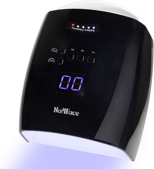 Cordless UV LED Nail Lamp, 66W Rechargeable Gel Nail lamp, Cordless UV Light for Gel Nails with Auto Sensor & 5 Timer for Home & Salon (Black) | alldaygood beauty