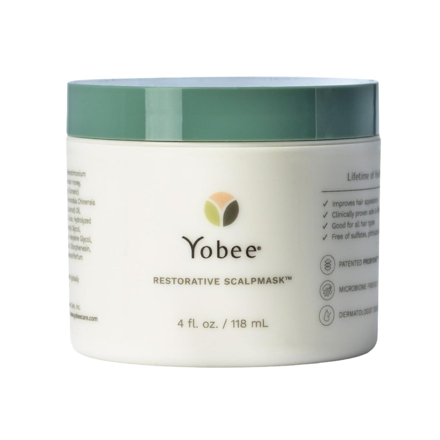 Yobee Restorative Scalp Mask - Dry Scalp Treatment Hair Mask - Probiotic Extracts, Organic Honey, Turmeric, Vitamin B12 - Natural Dry, Itchy, Sensitive Scalp and Dandruff Relief - for Adults, 4 fl oz