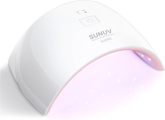 SUNUV UV LED Nail Lamp, Nail Dryer for Gel Polish UV Light for Nails with Sensor 2 Timers SUN9C Pink Gift for Women Girls | alldaygood beauty
