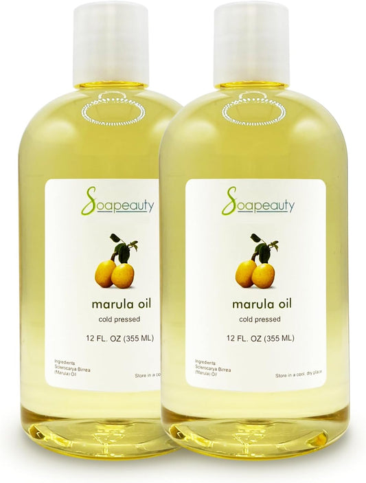 Soapeauty Marula Oil 100% Pure & Natural, Cold Pressed, Rich in Vitamin E & Omega Fatty Acids | Best for Skin, Hair, Face, Nails, and Soap Making | 24 fl oz (2 * 12 fl oz) | alldaygood beauty
