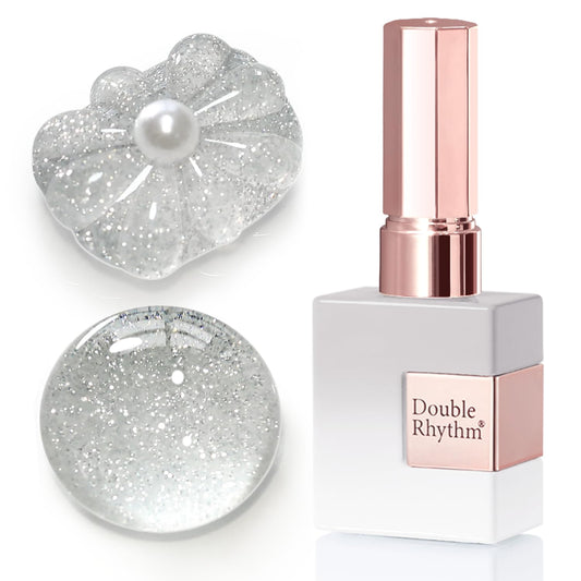 Double Rhythm 0.5Oz Glitter Gel Polish Shimmer Reflective Color for Nail Art Salon DIY Soak Off 15ml Nail Lamp Gel Polish at Home (Silver-B1170) | alldaygood beauty