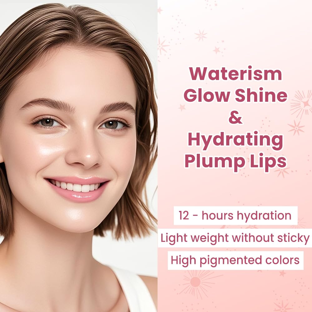 CATKIN Glossy Lip Balm Ultra Hydating Glow Lip Tinted Jelly Plump Melting Balm Shea Butter Repair Soothing For Dry Lips Dewy Finished 0.12 oz C06 BLOSSOM