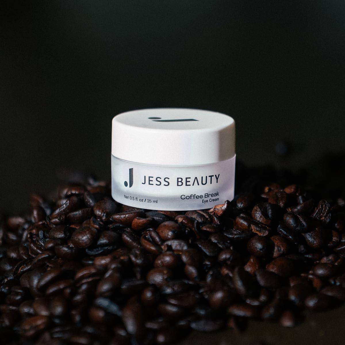 JESS BEAUTY | Coffee Break Eye Cream with 1% Caffeine, Squalane and Panthenol I Beauty and Self Care - Korean Beauty Eye Contour 0.5 fl. oz