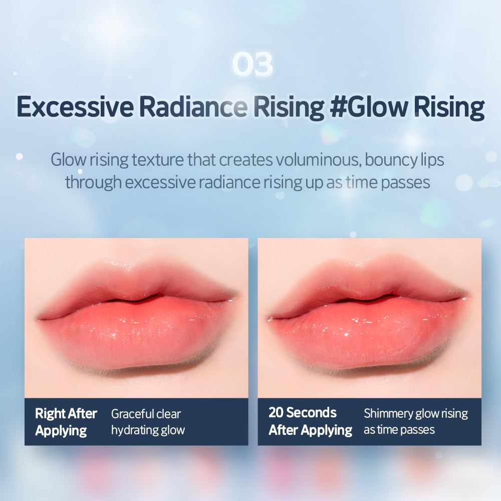 ETUDE Over Glowy Lip Stain Tint #13 Mauve Violet | Non-Sticky Vegan Lip Tint | Moisturized & Long-lasting Lip Gloss | Daily Lip Stain for Dry Lips, Korean Makeup