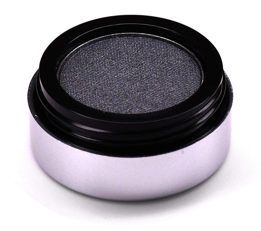 Graphite Grey Navy Smokey Shimmering Pressed Powder Single Vegan Eyeshadow; Talc, Paraben & Cruelty Free | alldaygood beauty