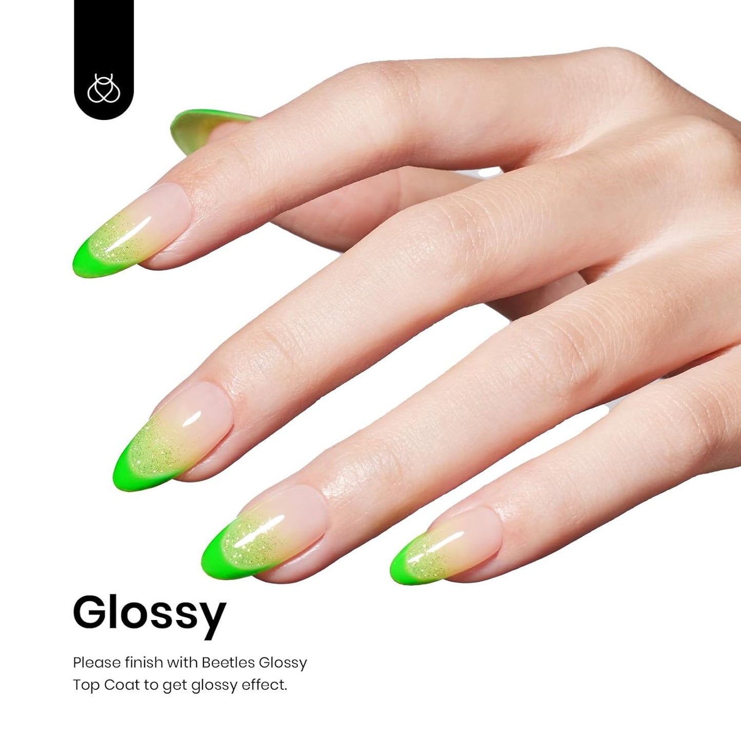 Beetles Halloween Green Gel Nail Polish, Bright Green Gel Polish Ghost Phantom Soak Off Uv LED Nail Lamp Manicure Salon Gift for Women 0.3Oz