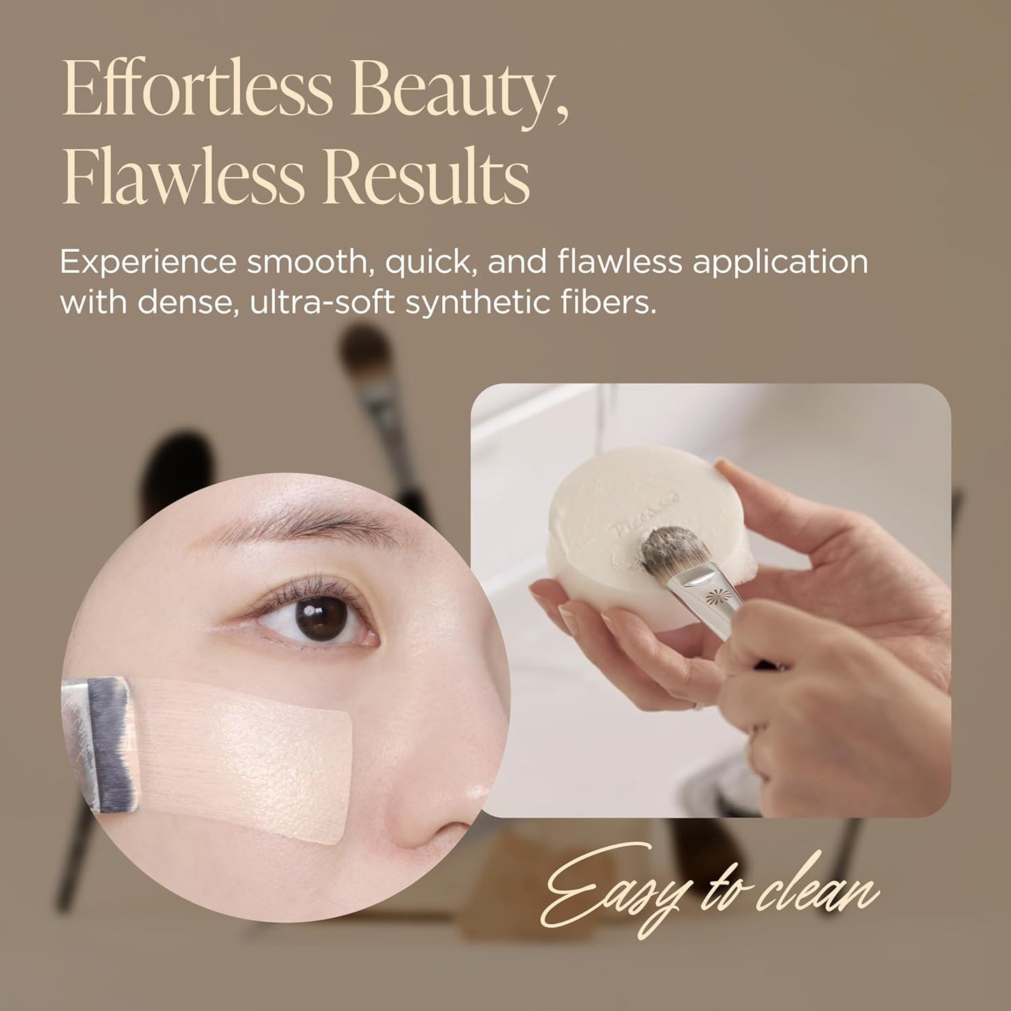 Korean Piccasso Brush FB11 Spatula Brush – Professional Foundation Brush for Liquid Makeup, Flat and Soft Bristles for Seamless Application, Ideal for Liquid Foundation and Cream Face Makeup