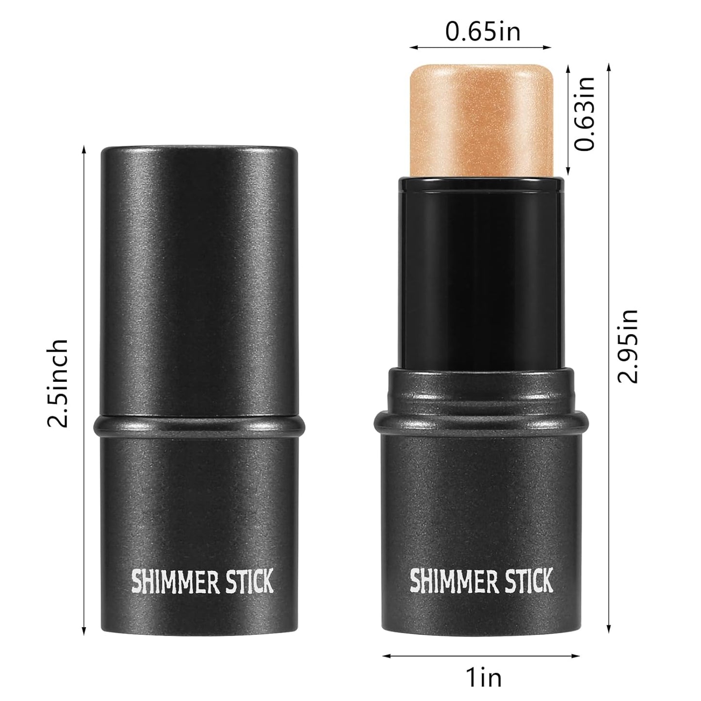 Boobeen Highlighter Makeup Stick Highlighter Bronzer Stick Glow Face Illuminator Highlight Contouring Sticks Waterproof Long-lasting