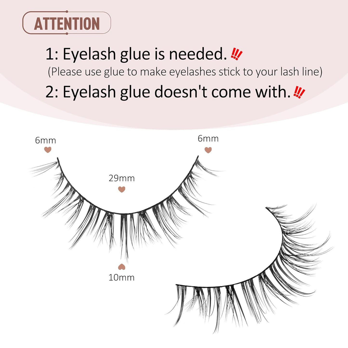 Onlyall Natural Lashes Short Eyelashes Wispy Lashes Natural Look Soft False Eyelashes False Eye Lashes Faux Mink Eyelashes 7 Pairs D2