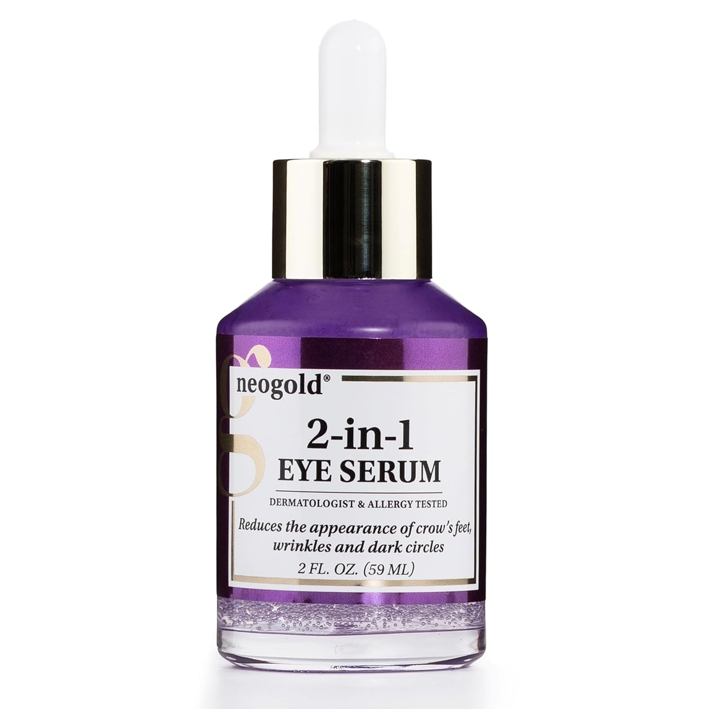 2-In-1 Caffeine Eye Serum Treatment & Skincare Face Serum | Collagen Serum | Brightening & Firming Under Eye Serum W/Vitamin E, Gotu Kola, & Green Tea | Skin Care Products, 2 Fl Oz