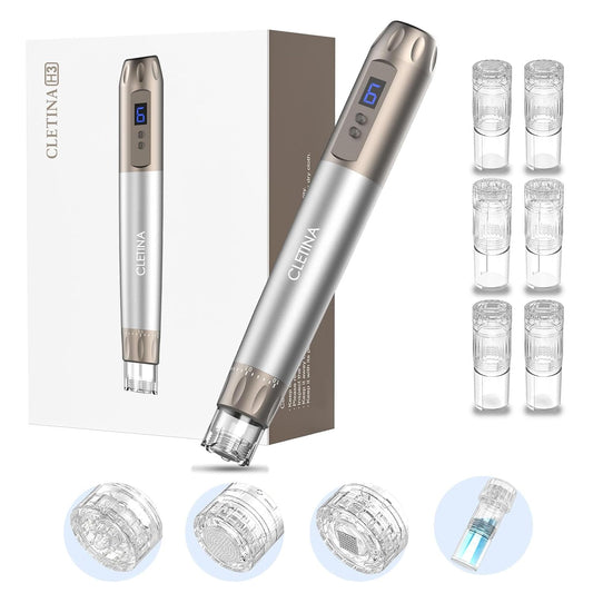 Micronee.dling Pen H3 Micronee.dle Pen - Adjustable Serum Applicator - Micronee.dle for Face Home Use - 2PCS H12 + 2PCS Nano-HR + 2PCS Nano-H