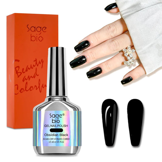 9D Cat Eye Gel Nail Polish Set, 15ml Obsidian Black Cat Eye Gel, Includes Silicone Handle Cylinder Magnetic Stick for Mesmerizing 9D Effects | alldaygood beauty