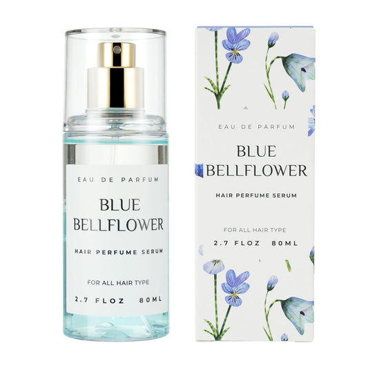 Hair Perfume for Women, Summer Lightweight Long Lasting Fragrance Mist - 3:7 Hydrating Serum Alcohol Free Formula, Argan Oil Scented Hair Spray with Keratin & Elastin (Blue Bellflower) 2.7 fl oz | alldaygood beauty